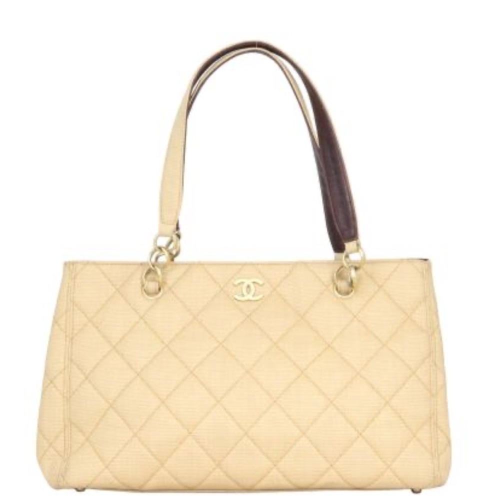 Chanel Quilted Canvas Tote